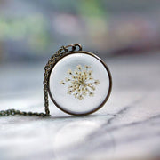 White Queen Anne's Lace Necklace