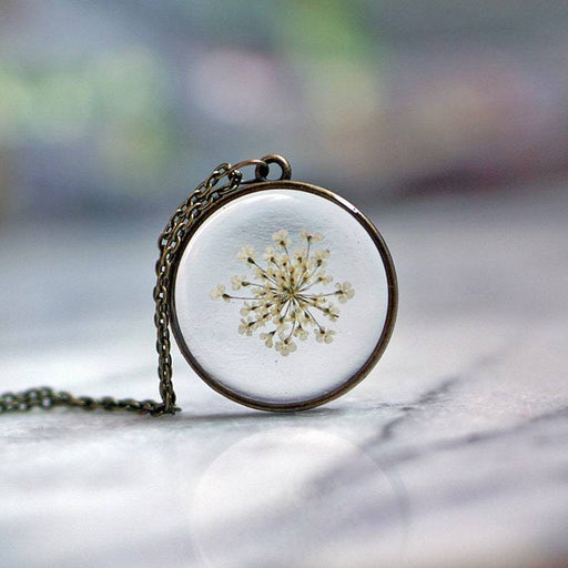 White Queen Anne's Lace Necklace