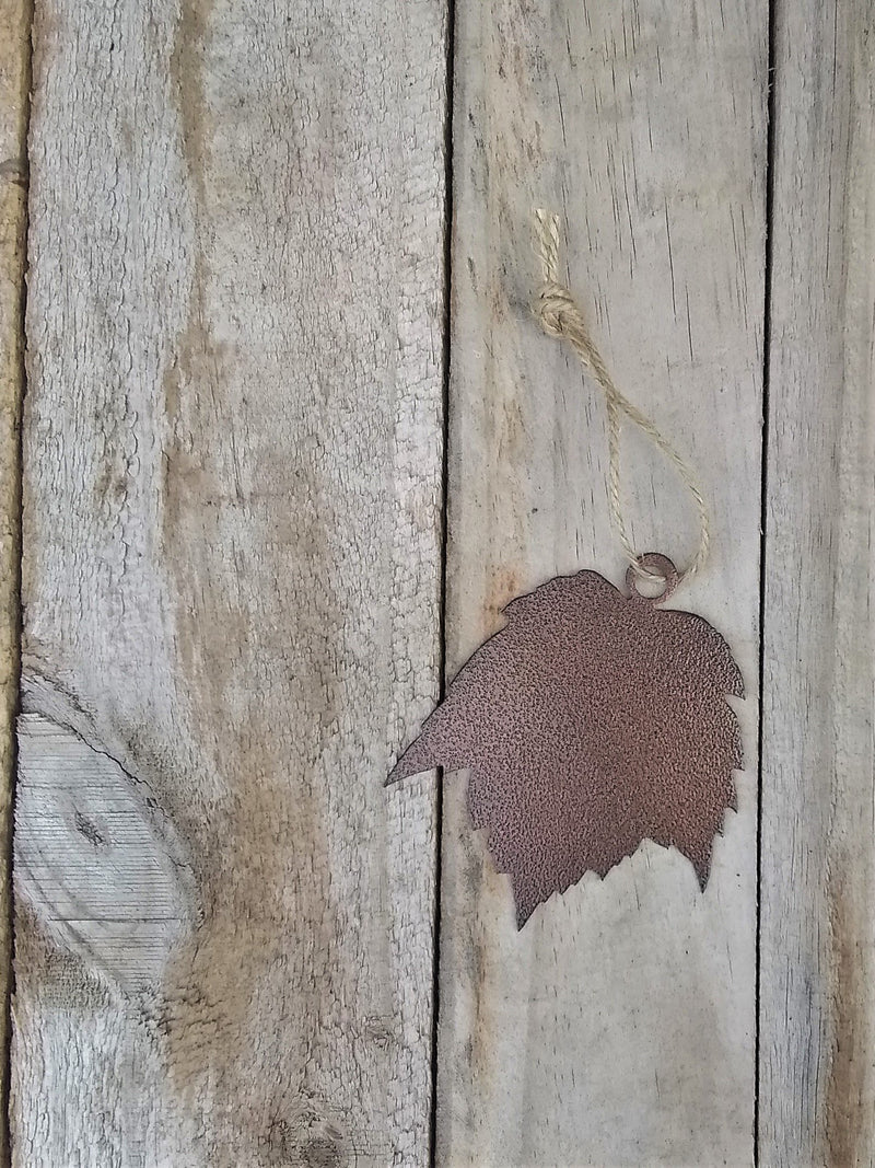 Red Maple #1 Leaf Ornament - Veined Copper