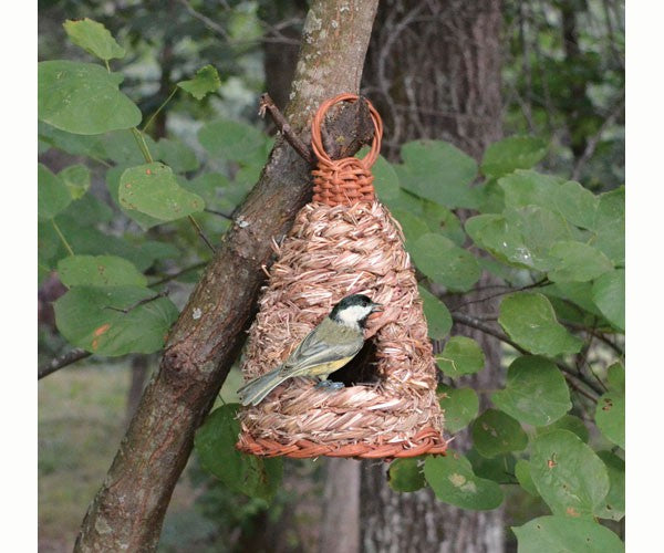 Roosting Pocket Hive Hanging Grass in use
