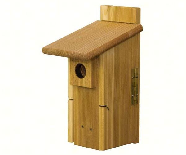 Wooden blue bird house