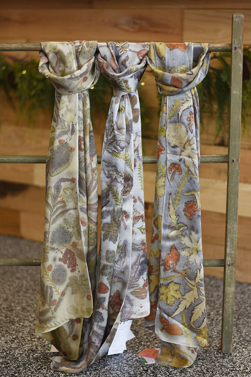 Silk Satin Scarf natural dye