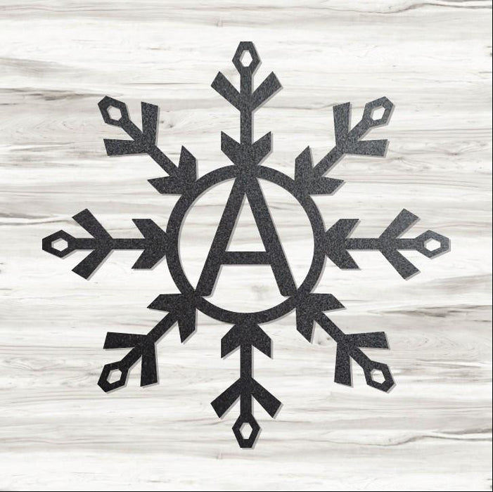 black diamond snowflake monogram