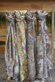 Silk/Wool Blend Scarf, natural dye