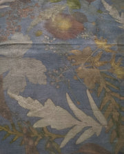 Silk/Wool Blend Scarf - Logwood texture and detail