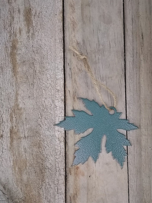 Silver Maple #1 Leaf Ornament - Blue Copper