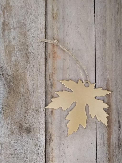 Silver Maple #1 Leaf Ornament - Gold