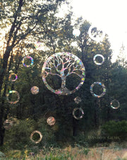 Tree of Life Window Cling with circles
