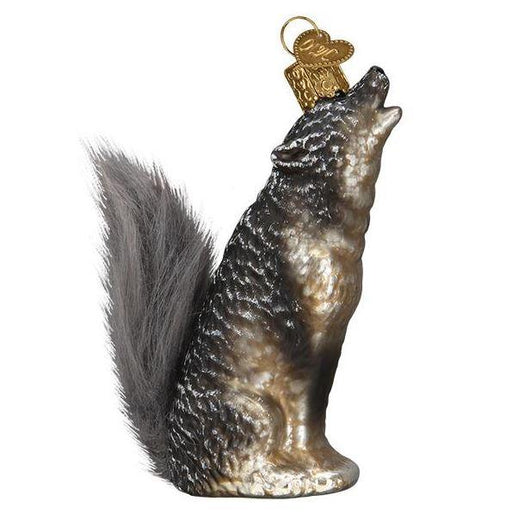 Vintage Howling Wolf Ornament Right Side View