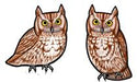Jabebo screech owl earings