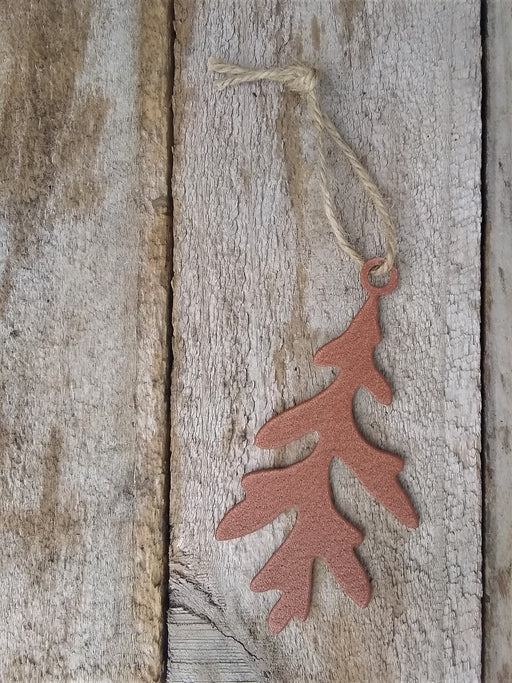 White Oak #5 Leaf Ornament - Copper Wrinkle