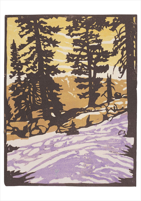 William S. Rice: Winter's Peace Holiday Card Assortment - Sierra Snowbank, c. 1930