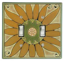 Sunflower Double Light Switch