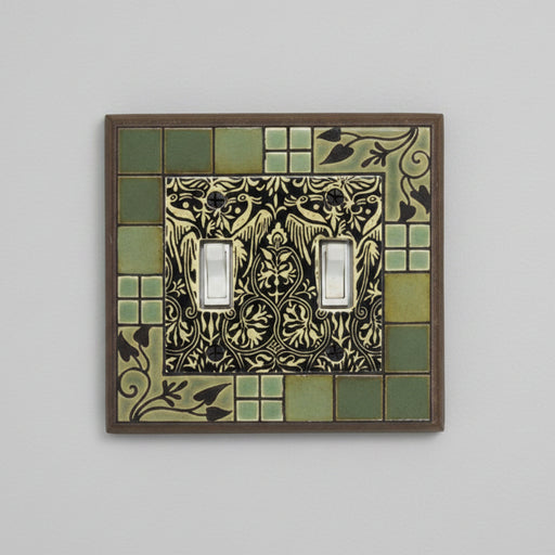 Arts and Crafts double light Switch Plate Covers