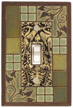Arts and Crafts light Switch Plate Covers