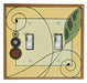 Leaf Spiral Double Light Switch Plate