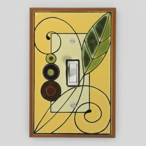 Leaf Spiral Single Light Switch Plate