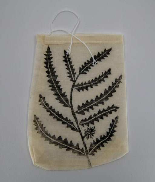sweet fern cotton pouch