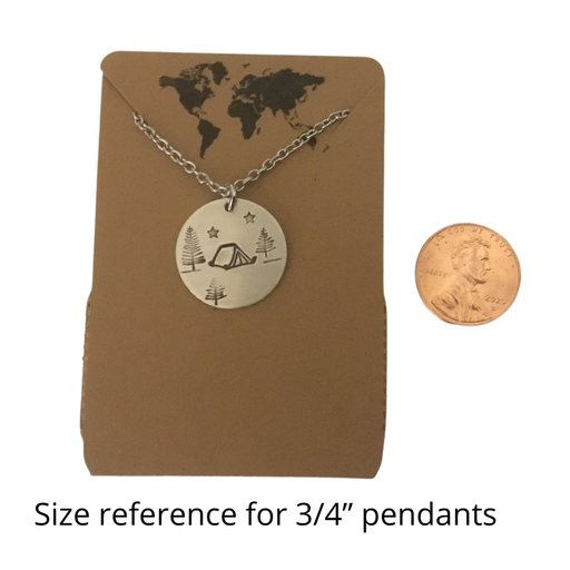 Size reference for 3/4" pendants