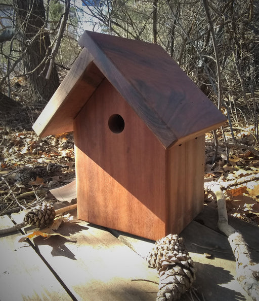 Chickadee/Wren Nest Box - Short - 12 inches at peak
