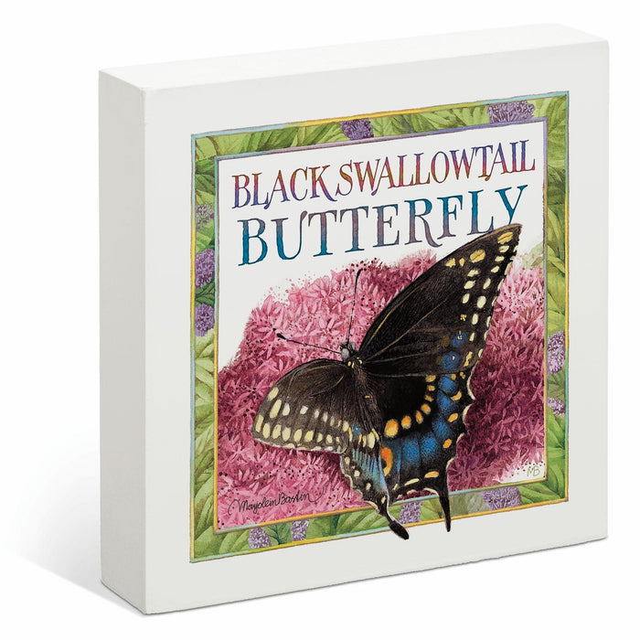 Black Swallowtail Butterfly - 6 x 6 Art Box Sign