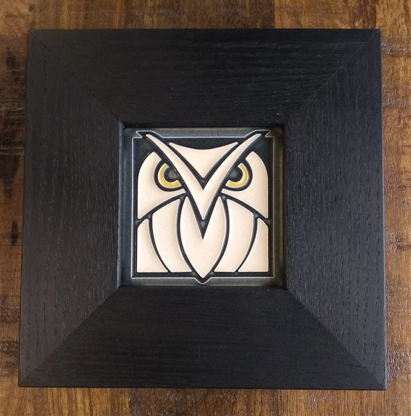 Ebony Oak Frame - 4x4 Single Opening - frame and tile example