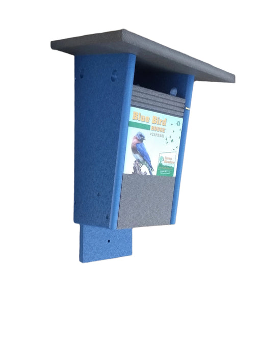 Sparrow Resistant Bluebird House - Gray/Blue