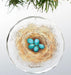 Bluebird Nest Round Glass Ornament