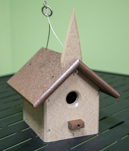 Church shaped bird House for Wrens