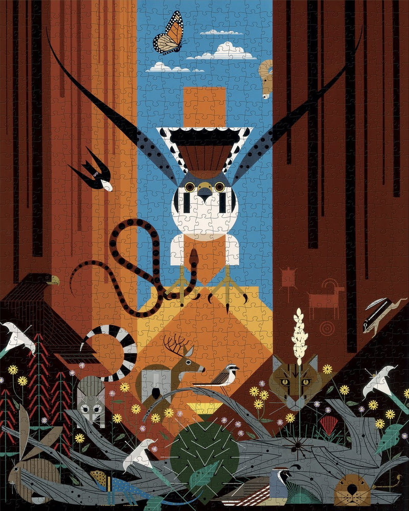 Charley Harper: Canyon Country 1000-Piece Jigsaw Puzzle - Finished Puzzle