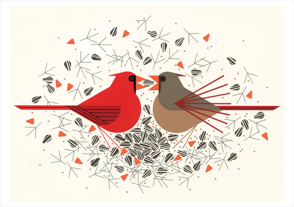 Charley Harper: Cardinal Courtship Holiday Cards