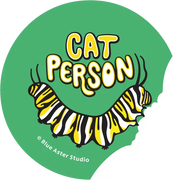 Caterpillar Button - "Cat Person" - design