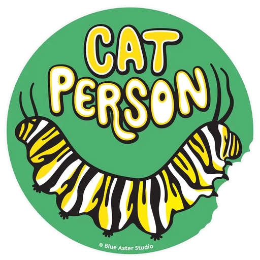 "Cat Person" Caterpillar Sticker