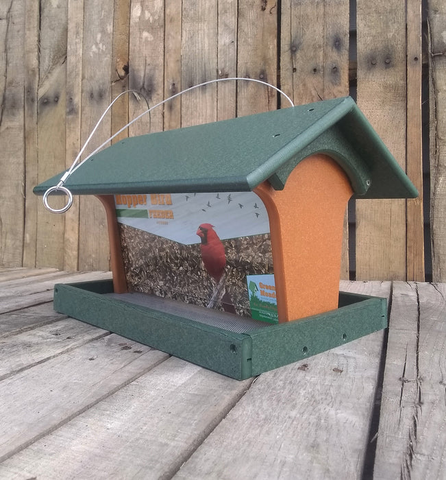 Recycled Hopper Bird Feeder - Hanging