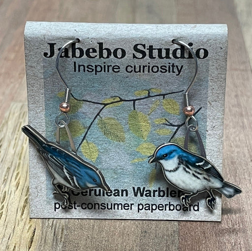 Cerulean Warbler Earrings