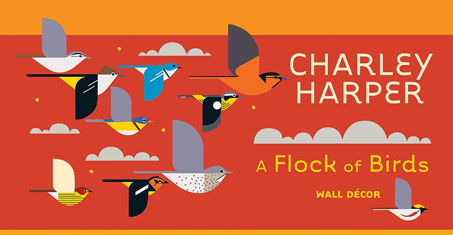 Charley Harper: A Flock of Birds Wall Decor - Thumbnail 2