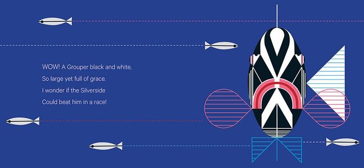 Charley Harper Coral Reef book page