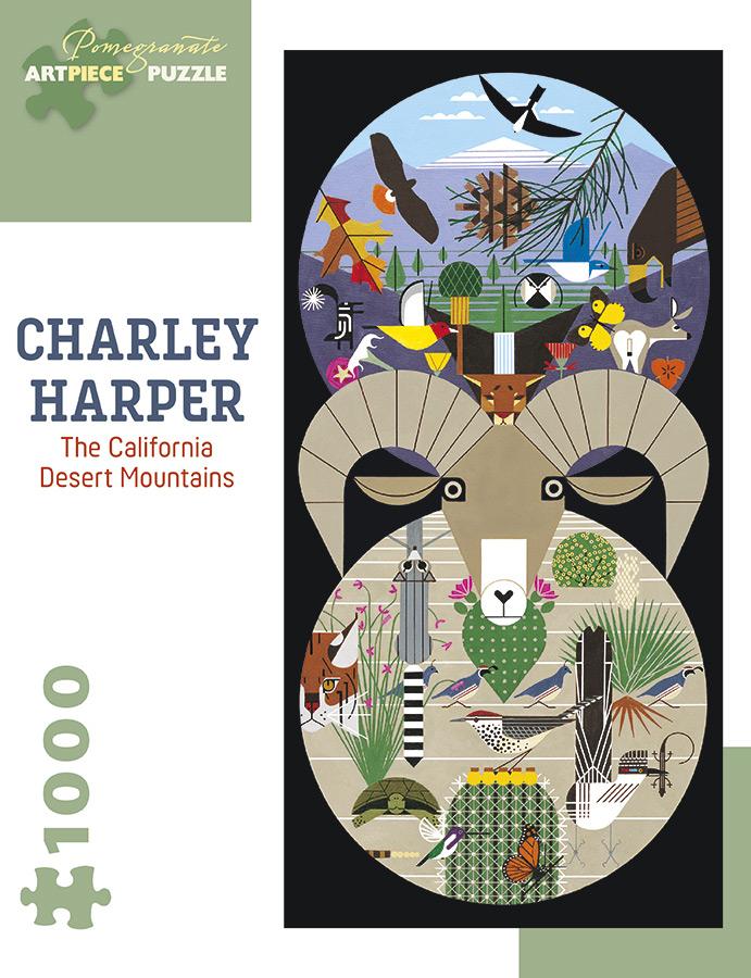 Charley Harper puzzle CA Desert Mtn