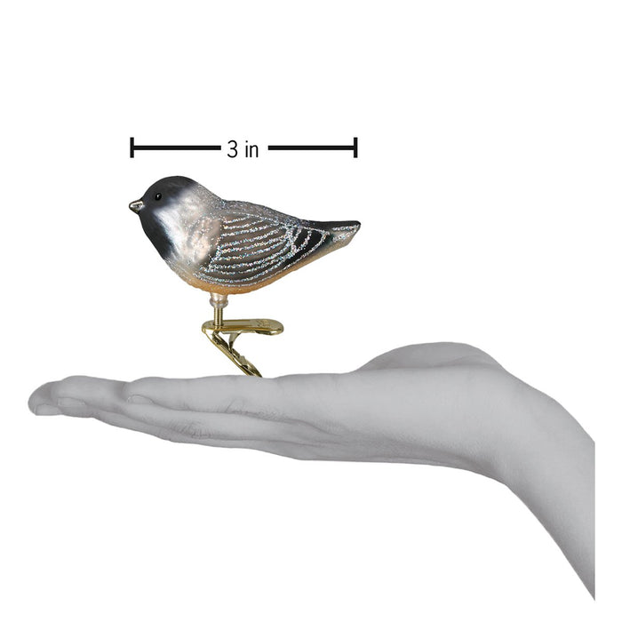Cheery Chickadee Ornament - Size comparison