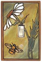 Daisy Bee Light Switch Plate Covers
