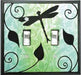Dragonfly Silhouette Double Light Switch