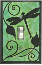 Dragonfly Silhouette Light Switch Plate Covers