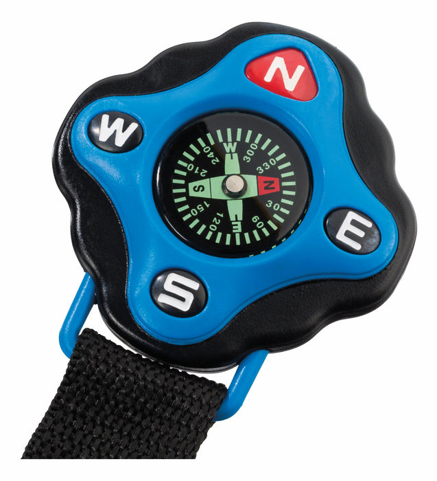 Outdoor Discovery Backyard Exploration Clip-On Compass - Close up of compass face