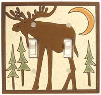 Bull Moose Double Light Switch Plate Covers