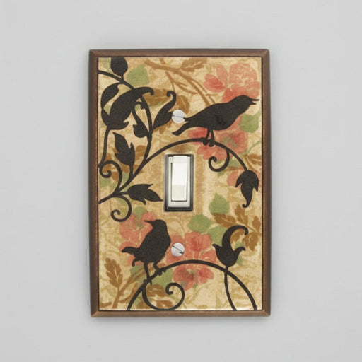 Vintage Songbirds Light Switch Plate Covers - single switch