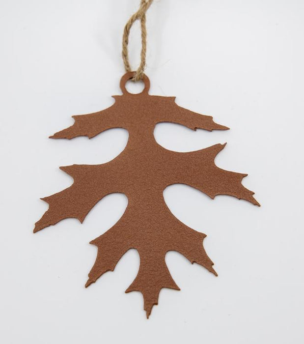 copper wrinkle pin oak ornament