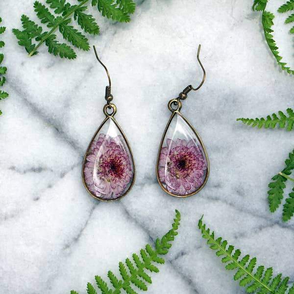 Purple Aster Earrings