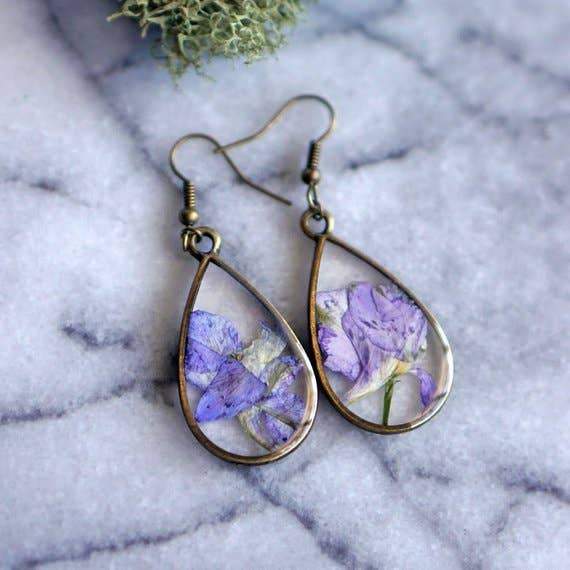 Purple Larkspur Earrings