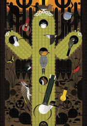 Charley Harper: The Desert 1000-Piece Jigsaw Puzzle -finished puzzle