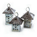 Square Lantern with Dragonfly Dance Design - Artic Blue